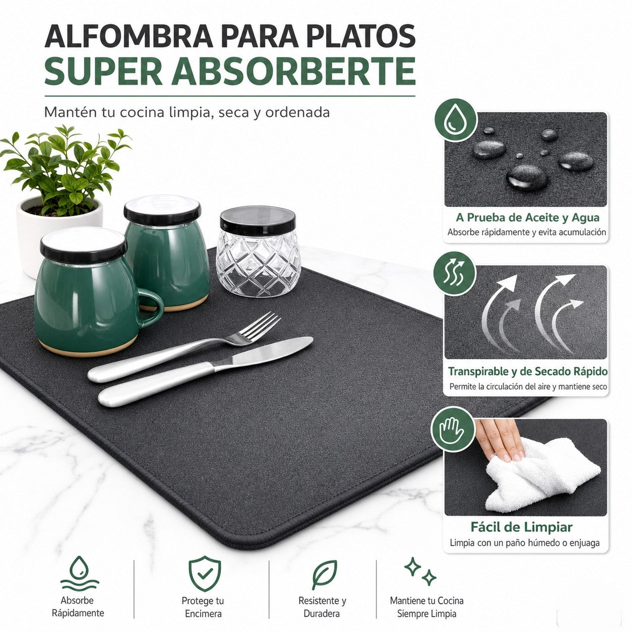 ALFOMBRA PARA PLATOS SUPER ABSOBEMTE